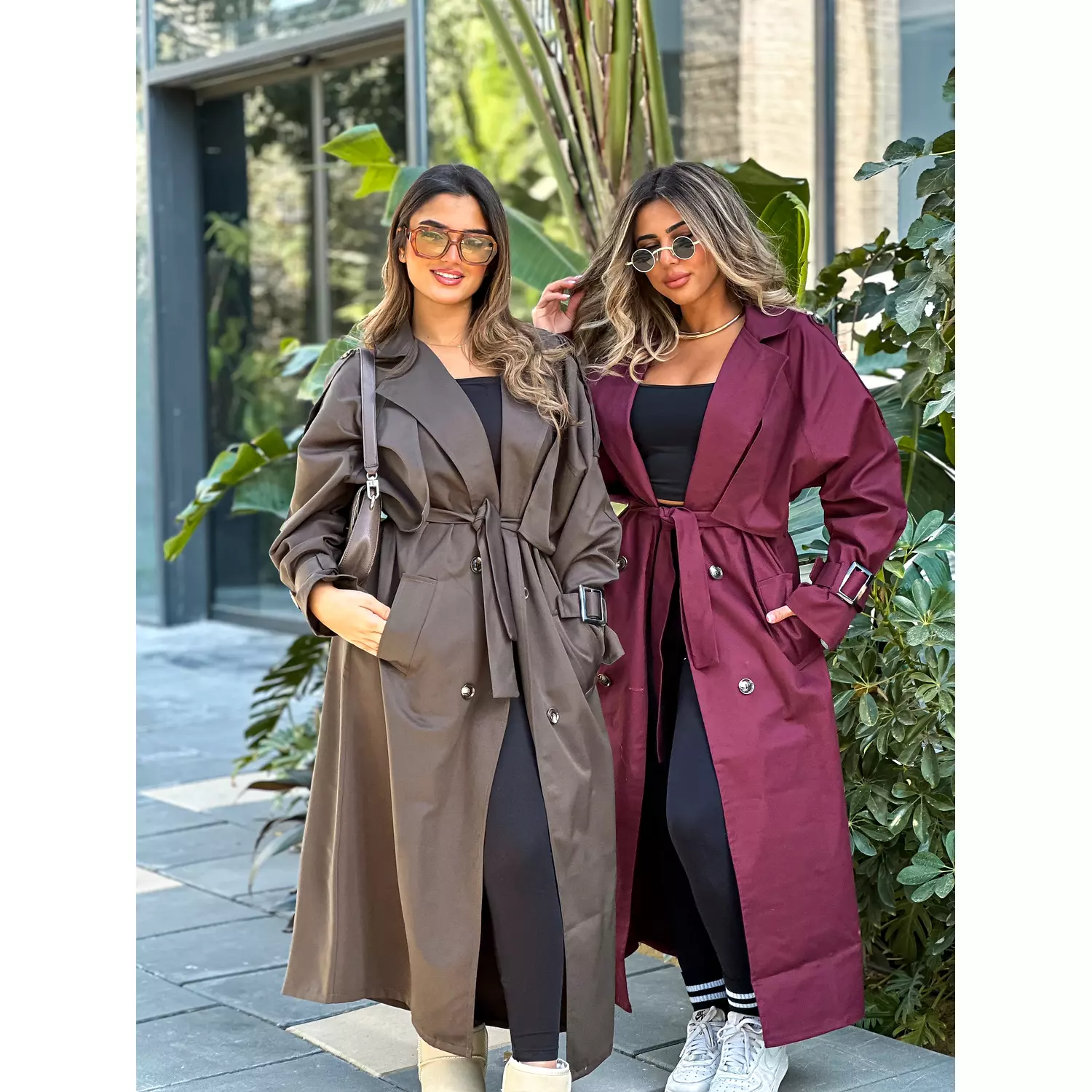 Trench coat burgundy 3