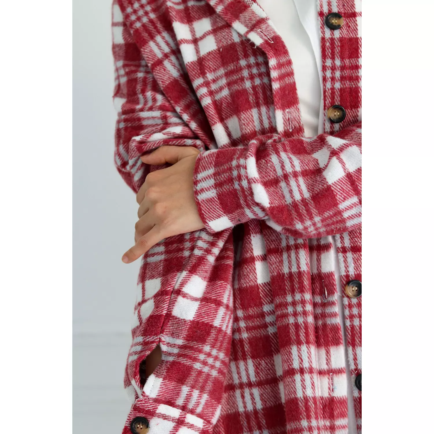 Red Checkered Oversize Shirt 9