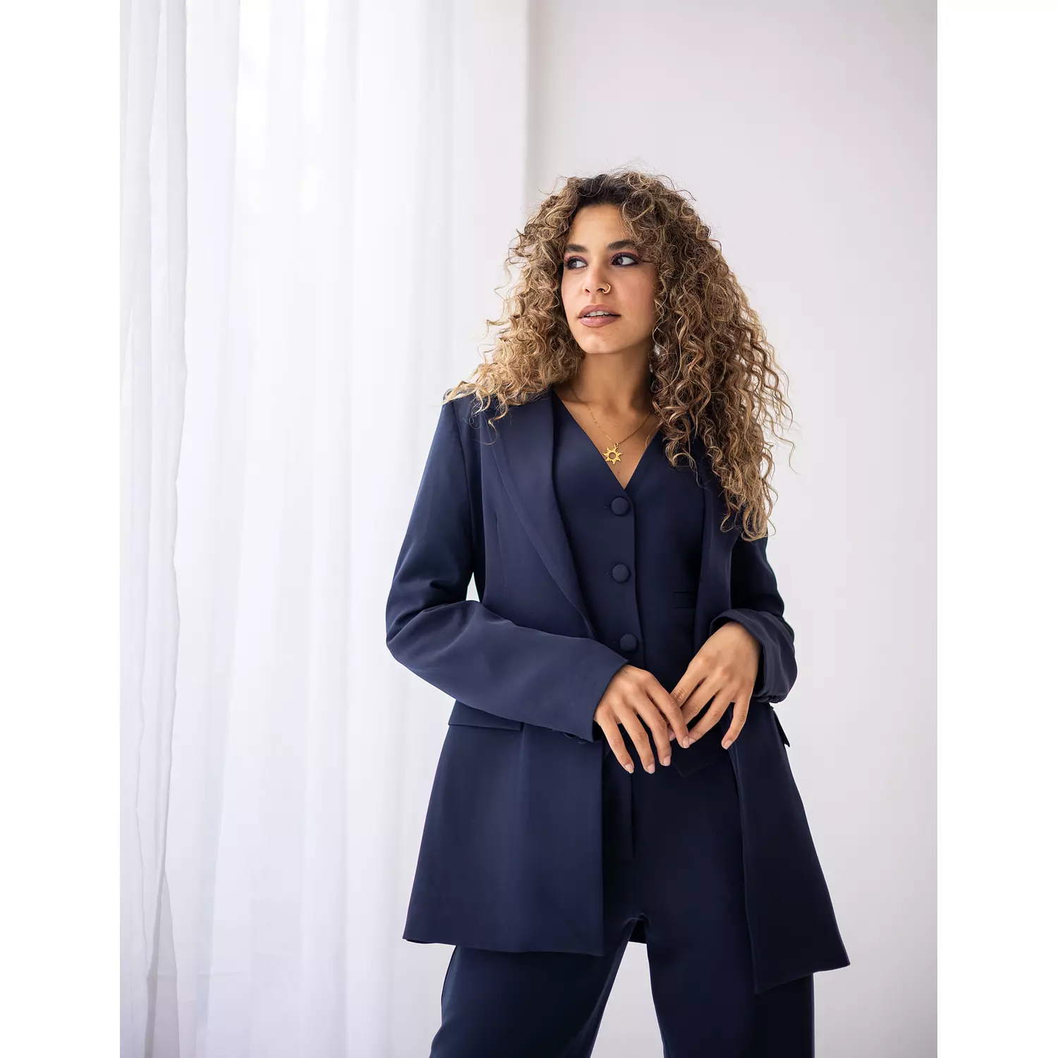 Navy blue blazer  hover image