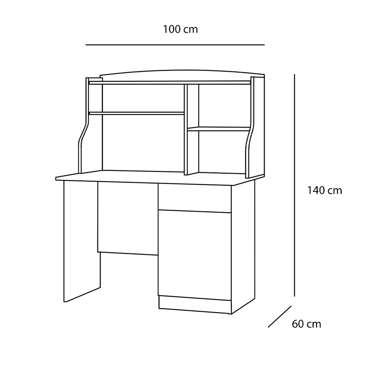 Desk 100x60x140 cm - artco.desk71 1