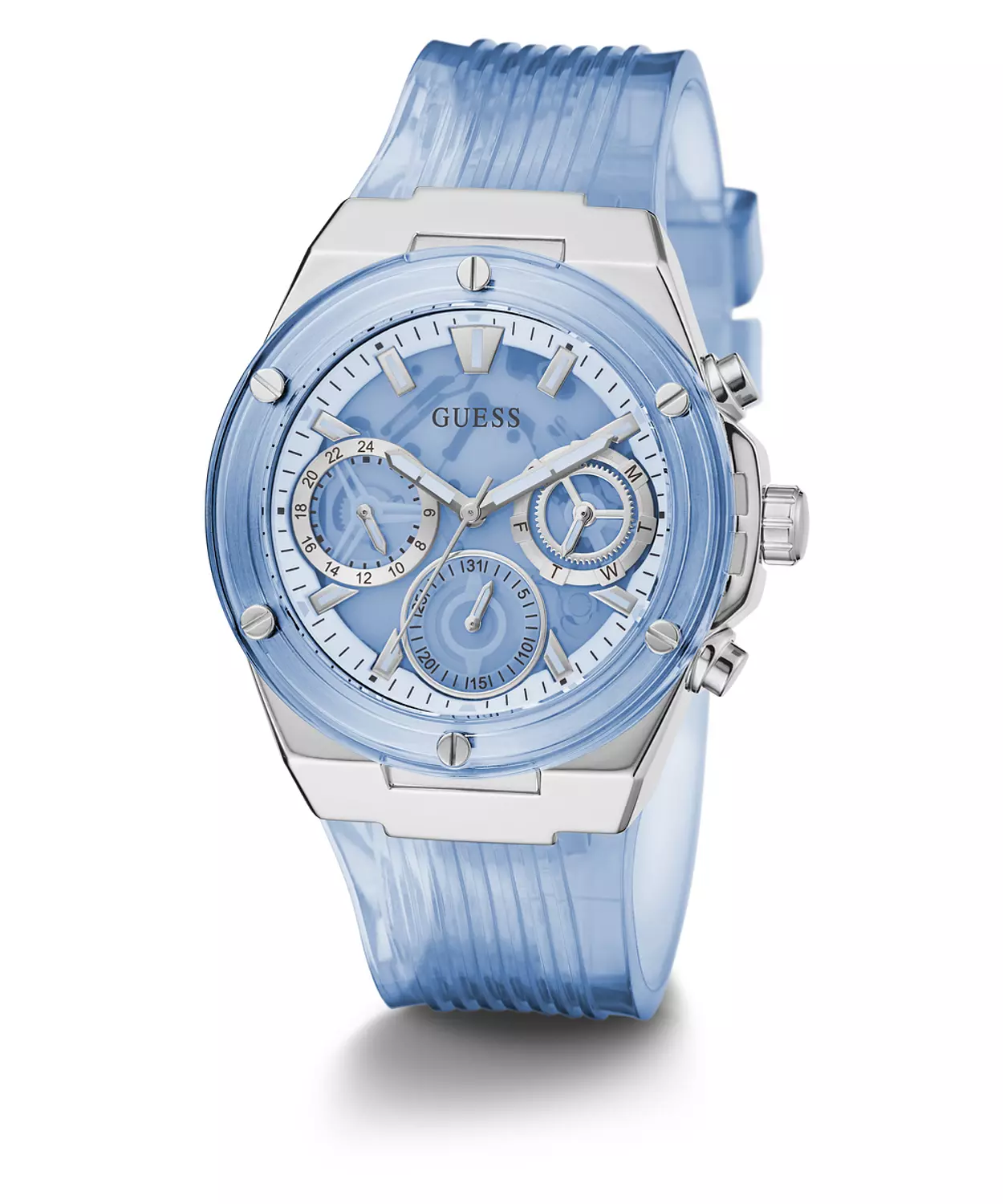 GUESS GW0409L1 ANALOG WATCH  For Women BlueBio-based PU Textured Strap  2