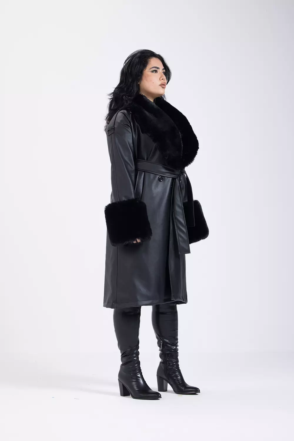 Diva Furry Leather Coat 3