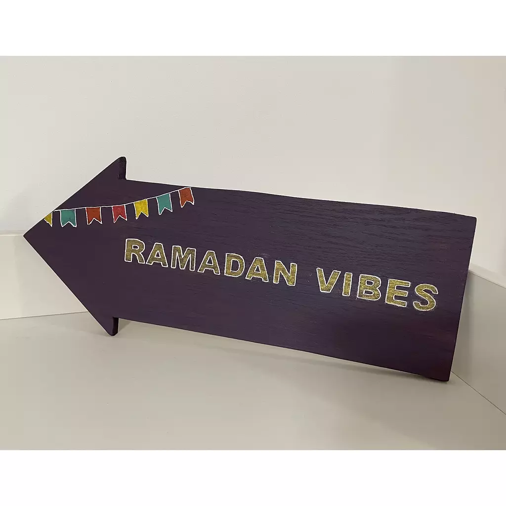 Ramadan vibes arrow hand painted 40 cm * 17 cm 