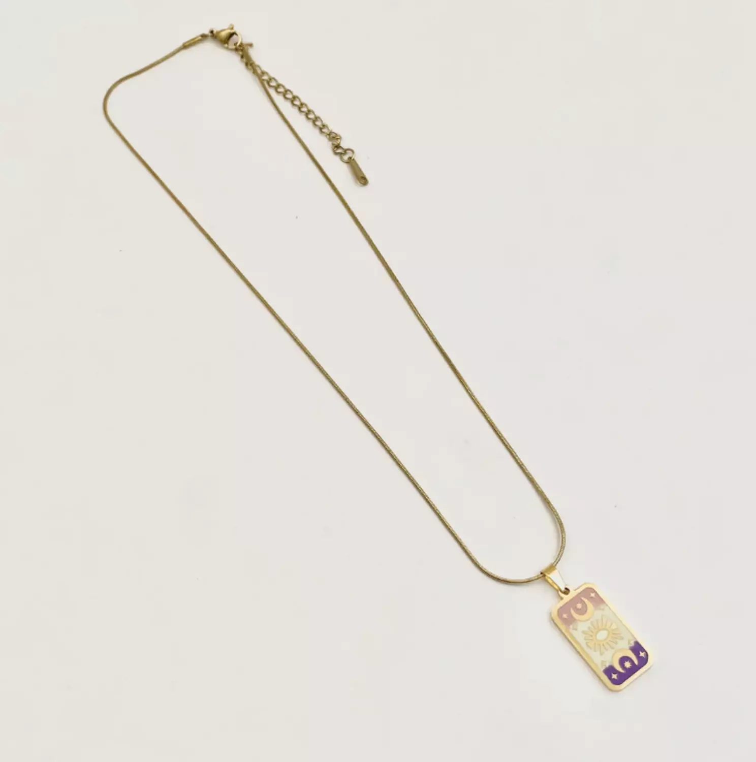 Between the Moons Necklace - Pink/Purple -2nd-img