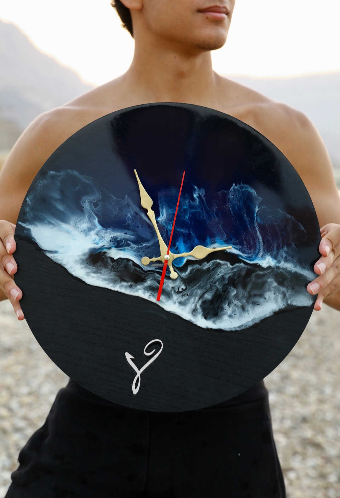 Alaska Black Sand wall Clock  hover image