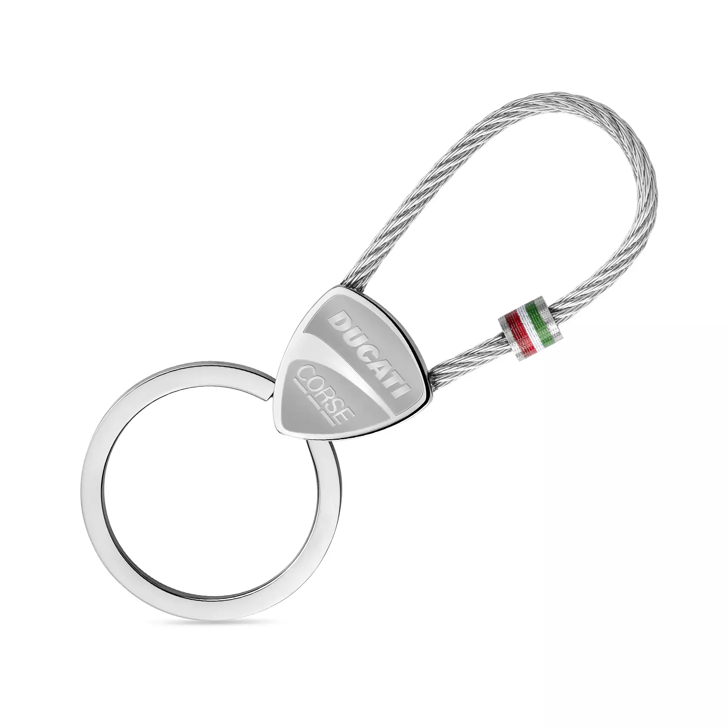 Ducati - DTAGK2137501 - SCUDETTO Stainless Steel KEYRING 2